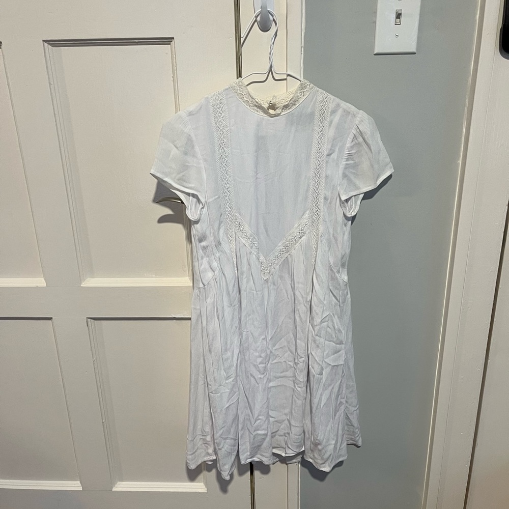 Francesca’s blue rain white xxs dress with lace.